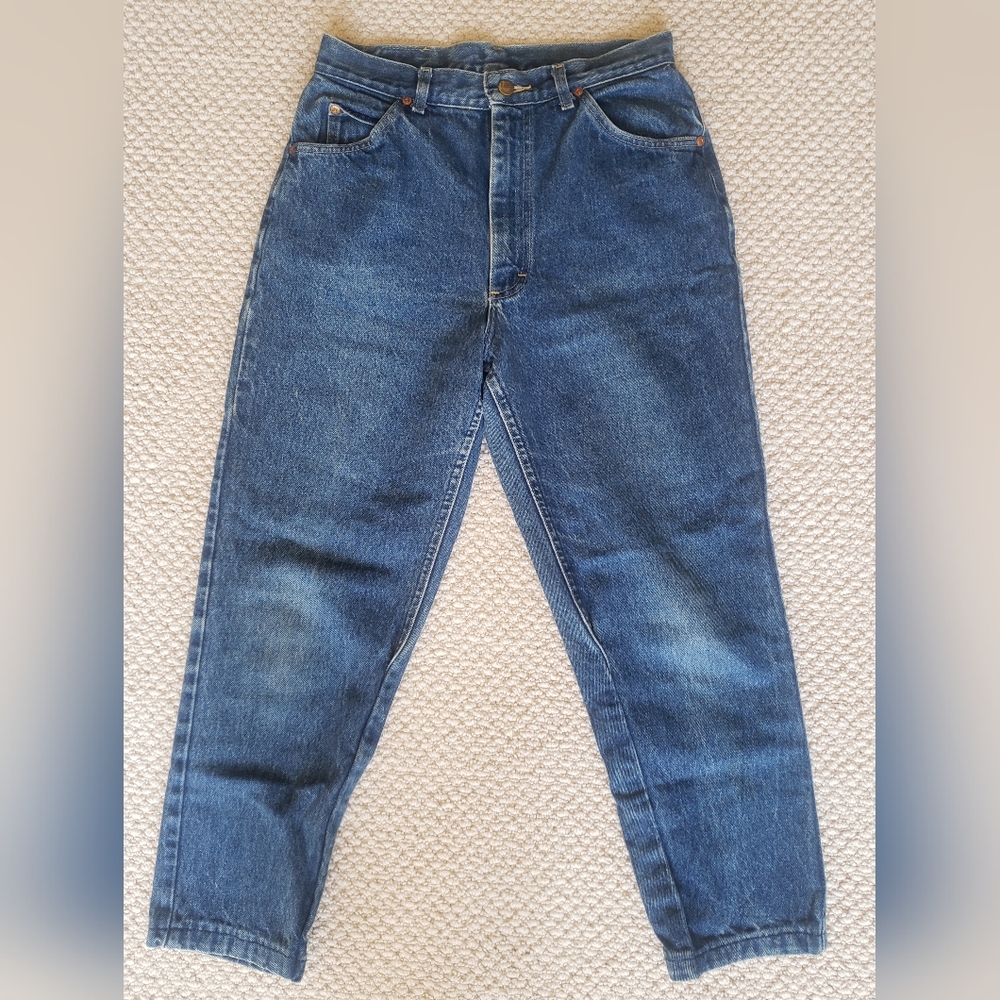 Vintage Lee Jeans Union made in USA 🇺🇸 13 28 petite high Rise short AFLCIO